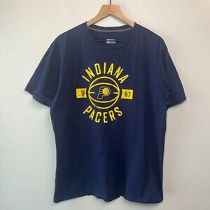 NBA Indiana Pacers Basketball Short Sleeve T-shirt Navy Blue Men's Size X-Large
